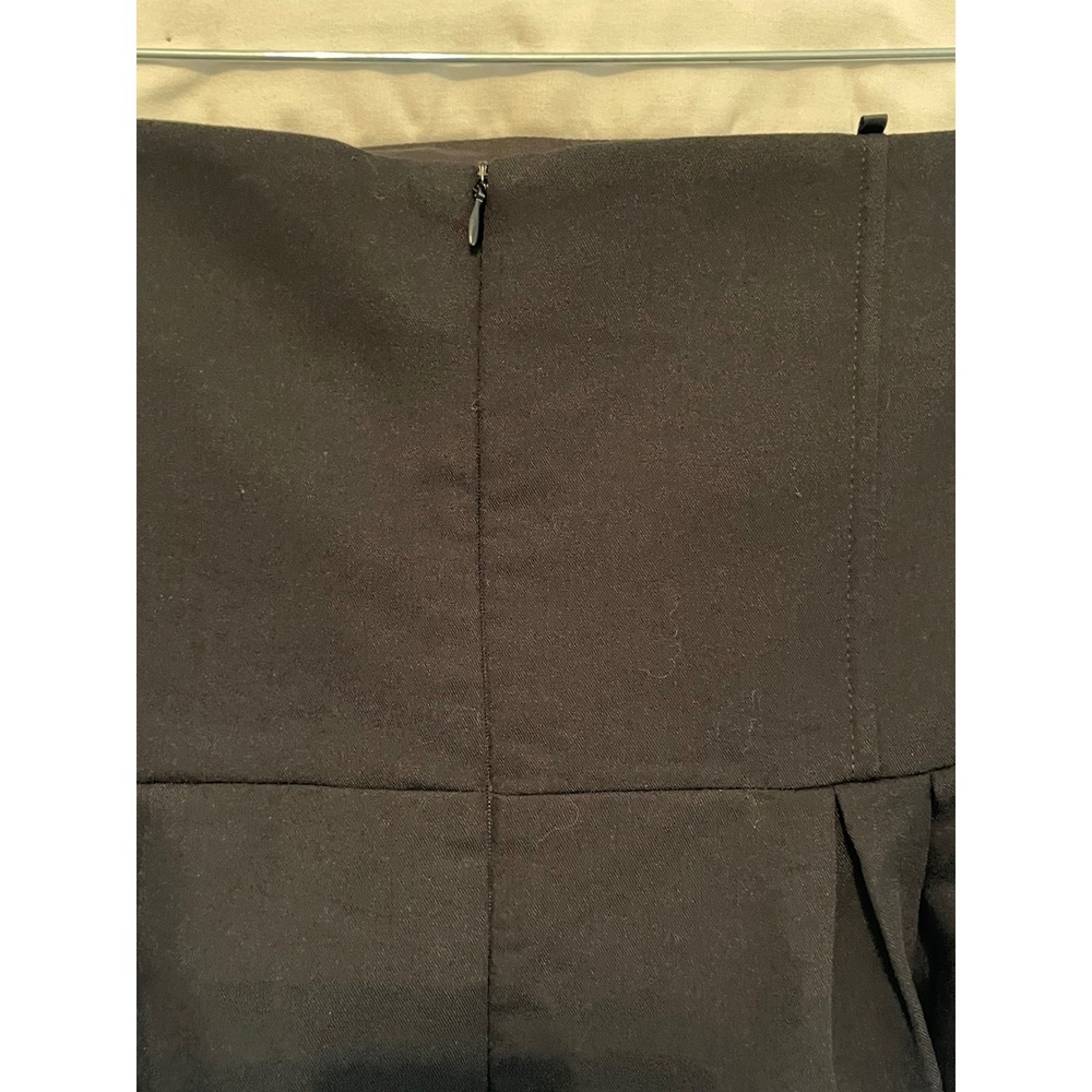 Muyeon Ji Black Midi Dress Bow Detail White Pleated Hem Size Medium - Picture 8 of 8